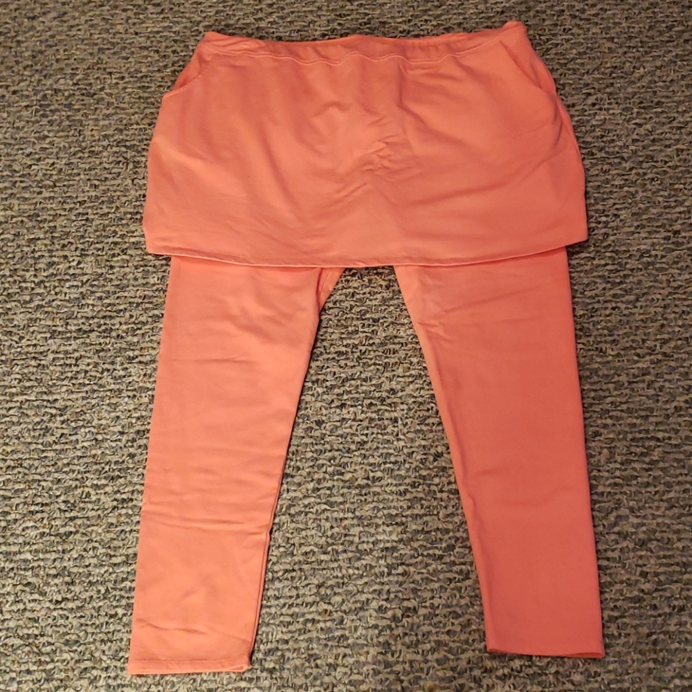 Leggings with attached skirt